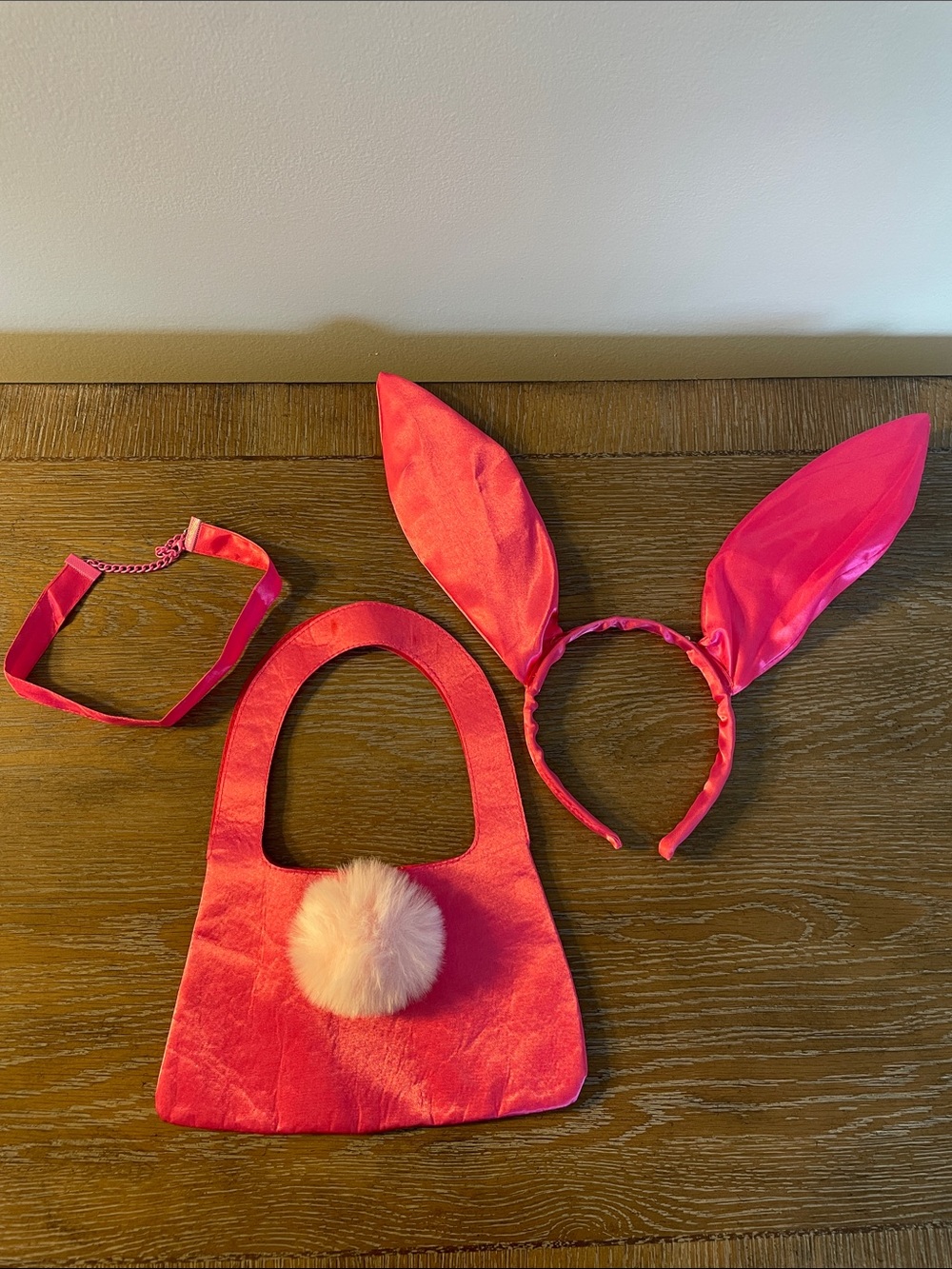 Bunny Ears, Choker and Matching Pink Purse Set